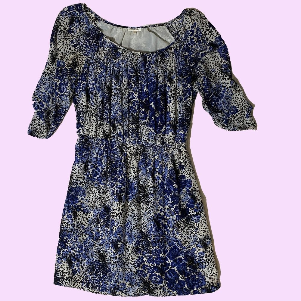 Shoshanna blue/black silk dress